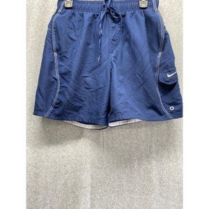 Nike Men's Beach / Board / Swimming Trunks Shorts Dark Blue Mesh Lined Sz Medium